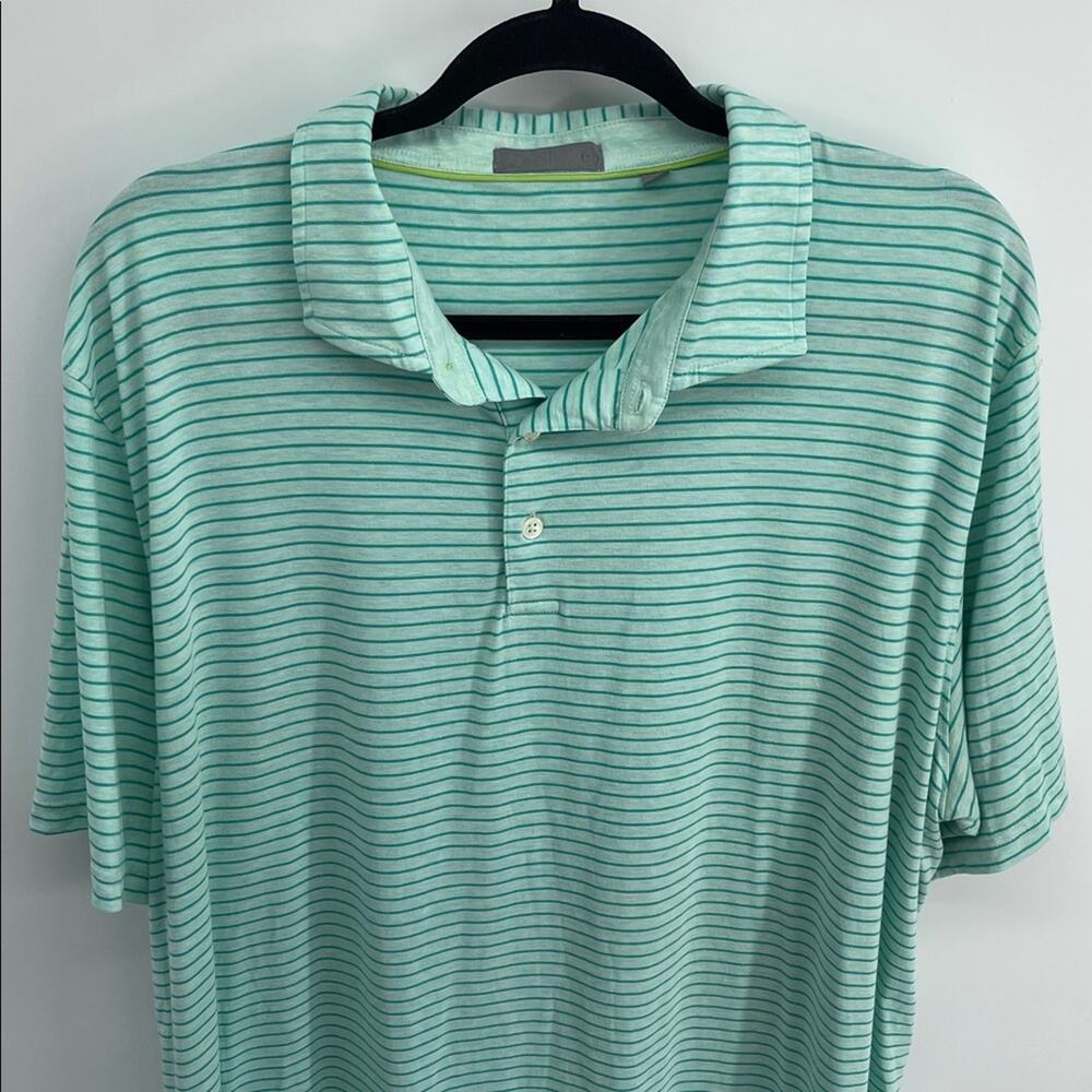 TASC Performance Micro Modale blend striped short sleeve polo shirt sz 2XL